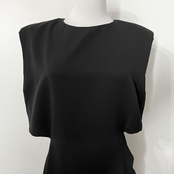 ZARA BLACK CUT OUT SLEEVELESS COLUMN MAXI DRESS 2157/223 - S - Picture 4 of 14